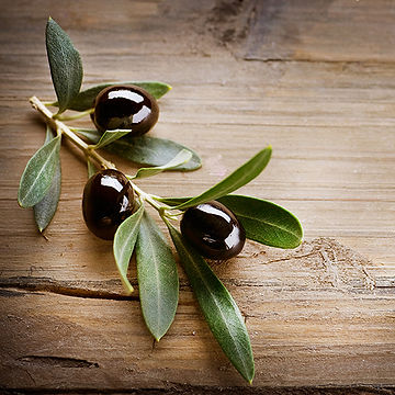 Le olive sullo sfondo di legno
