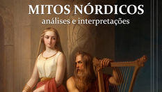 Livros Vikings | Recorte da capa de "Mitos Nórdicos: análises e interpretações", livro organizado por Johnni Langer e publicado pela Livros Vikings Editora. Ilustração por Nils Blommér (D.P.). — Crédito da Imagem: Acervo Livros Vikings