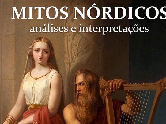 Livros Vikings | Recorte da capa de "Mitos Nórdicos: análises e interpretações", livro organizado por Johnni Langer e publicado pela Livros Vikings Editora. Ilustração por Nils Blommér (D.P.). — Crédito da Imagem: Acervo Livros Vikings