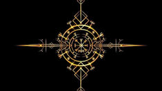 Livros Vikings | Uma ilustração moderna do Vegvísir. — Crédito da Imagem: robinatz/123RF