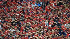 Livros Vikings | A remada viking da torcida da Noruega. — Crédito da Imagem: Timothy A. CLARY / AFP