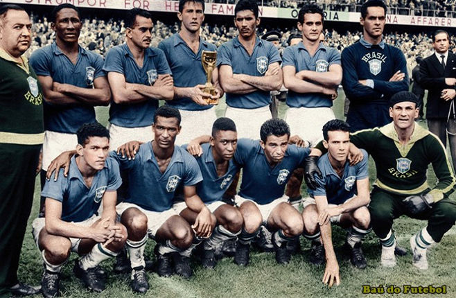 Livros Vikings | A Seleção Brasileira campeã mundial de 1958. — Crédito da Imagem: Baú do Futebol
