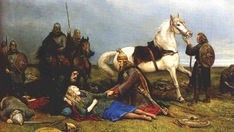 LivrosVikings | Morte de Hervor. — Crédito da Imagem: Peter Nicolai Arbo