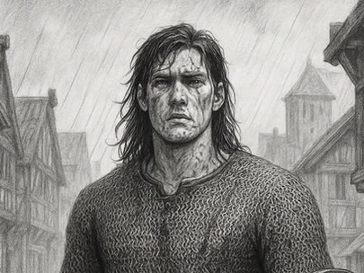 Livros Vikings | Þórvaldr konungr na consumação de sua vingança em York em 867 d.C. — Crédito da Imagem: A Saga de Þórvaldr, o Forte / Sora