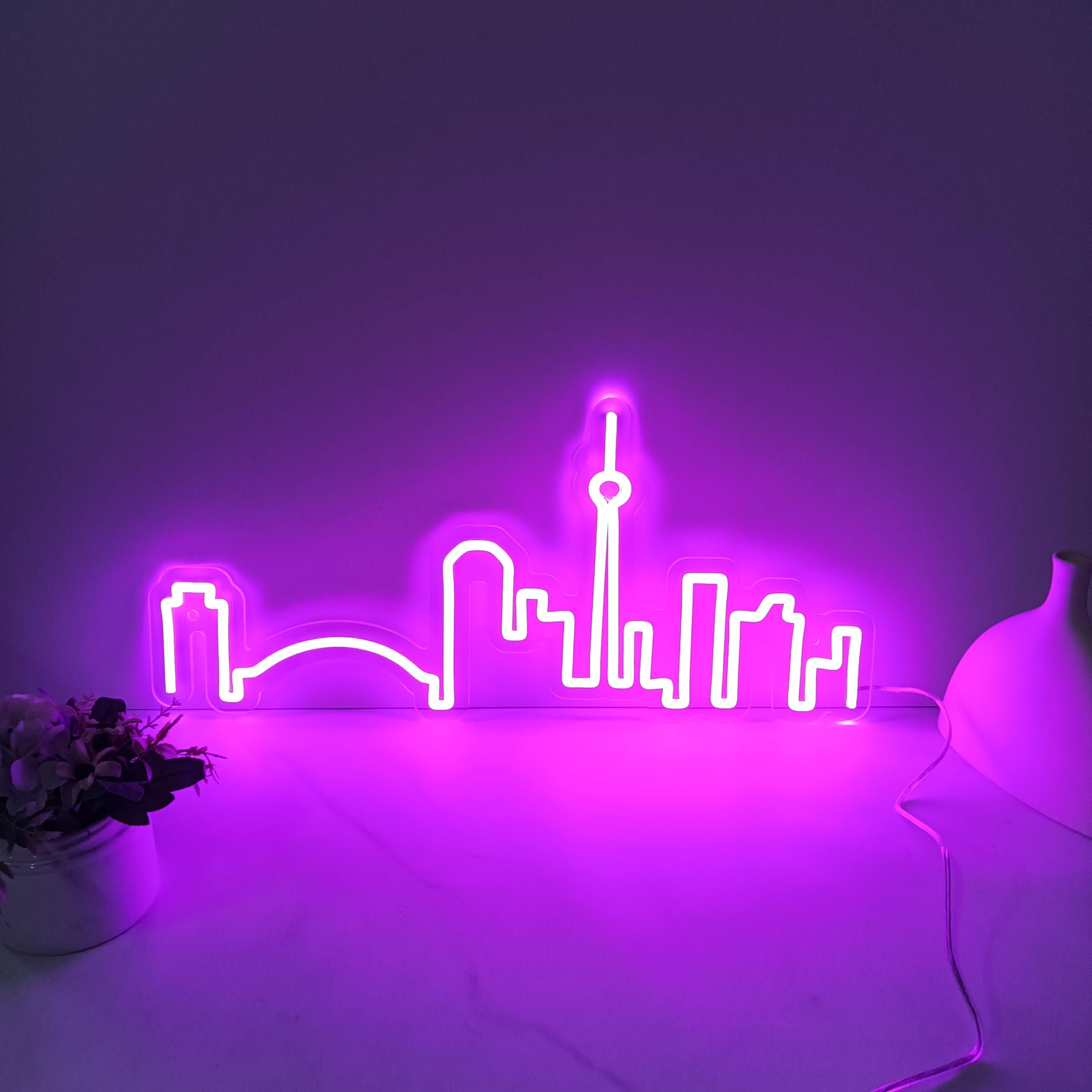 Toronto City Skyline Neon LED Multi Color Light Sign for Game Room Decoration 