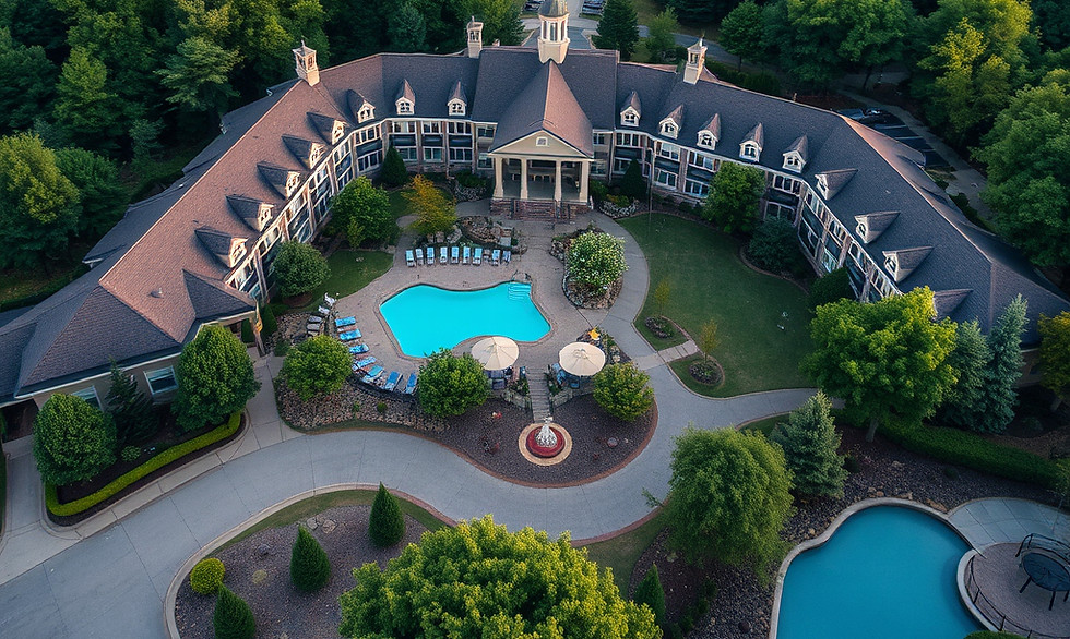 drone overhead view of a resort in greensboro nc.jpg