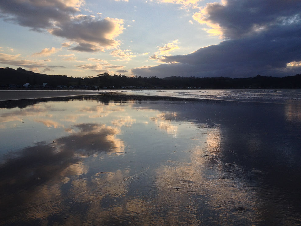 Reflections at Orere Beach