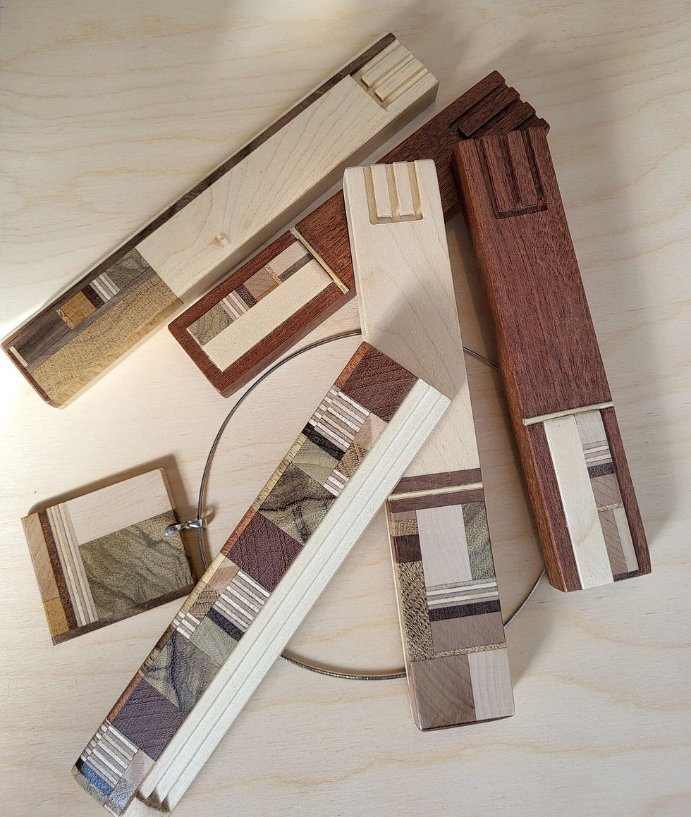 Thumbnail: Modernist Mezuzah with Brass Detail