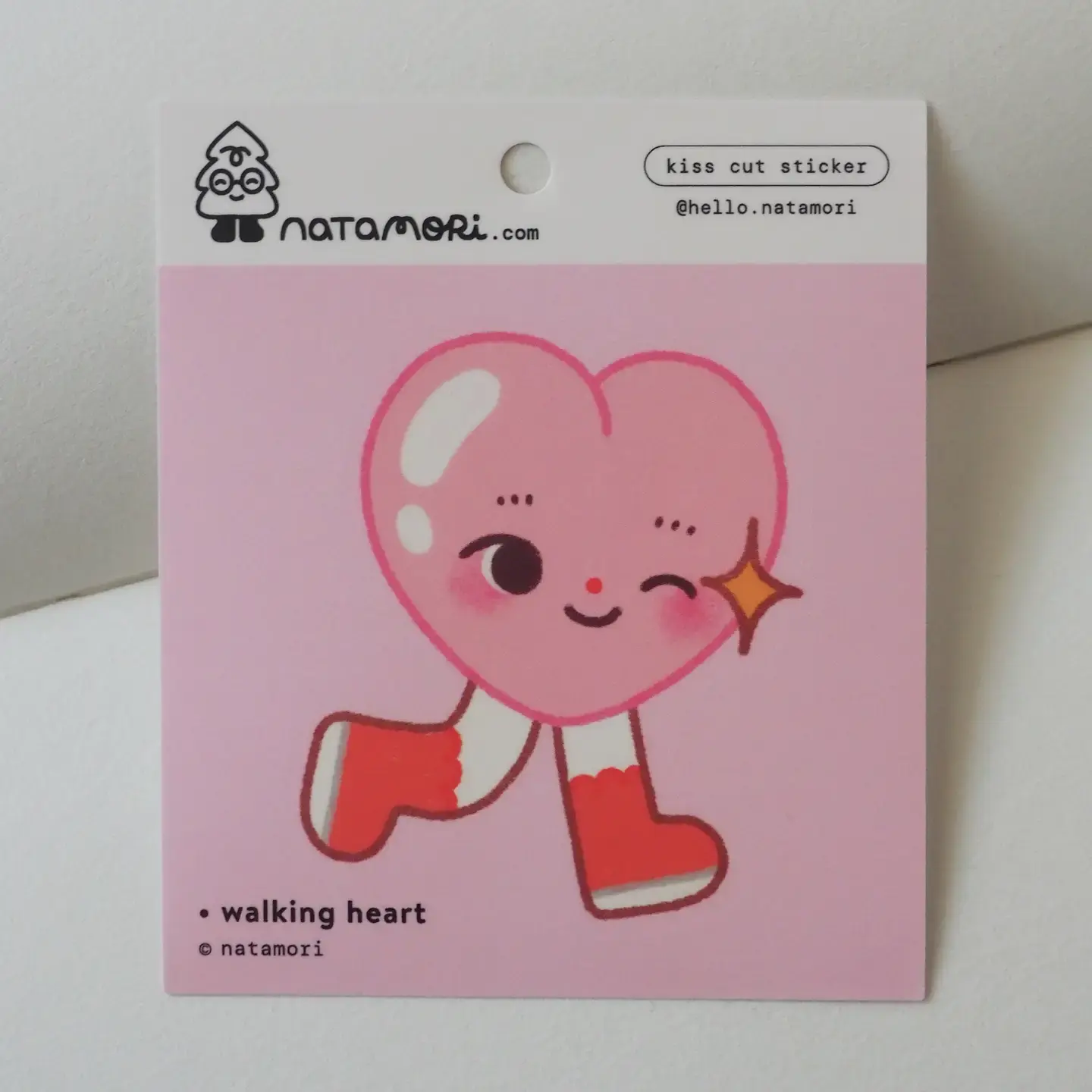 Walking Heart • Single Kiss Cut Vinyl Sticker - Natamori