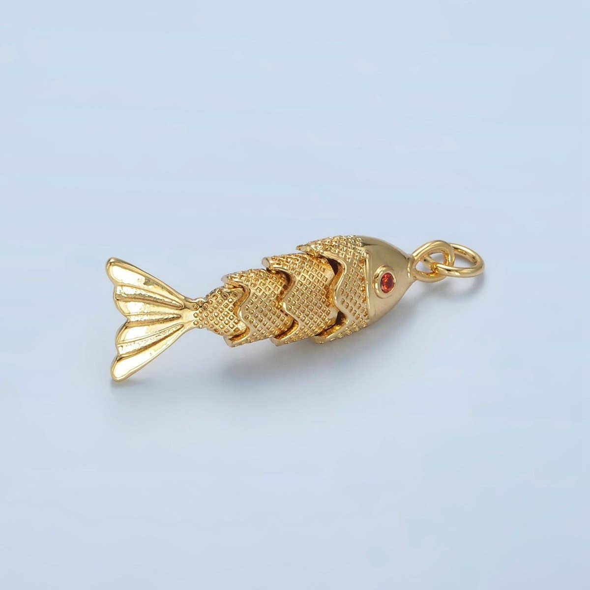 24K Gold Filled 30mm Orange Fish Sea