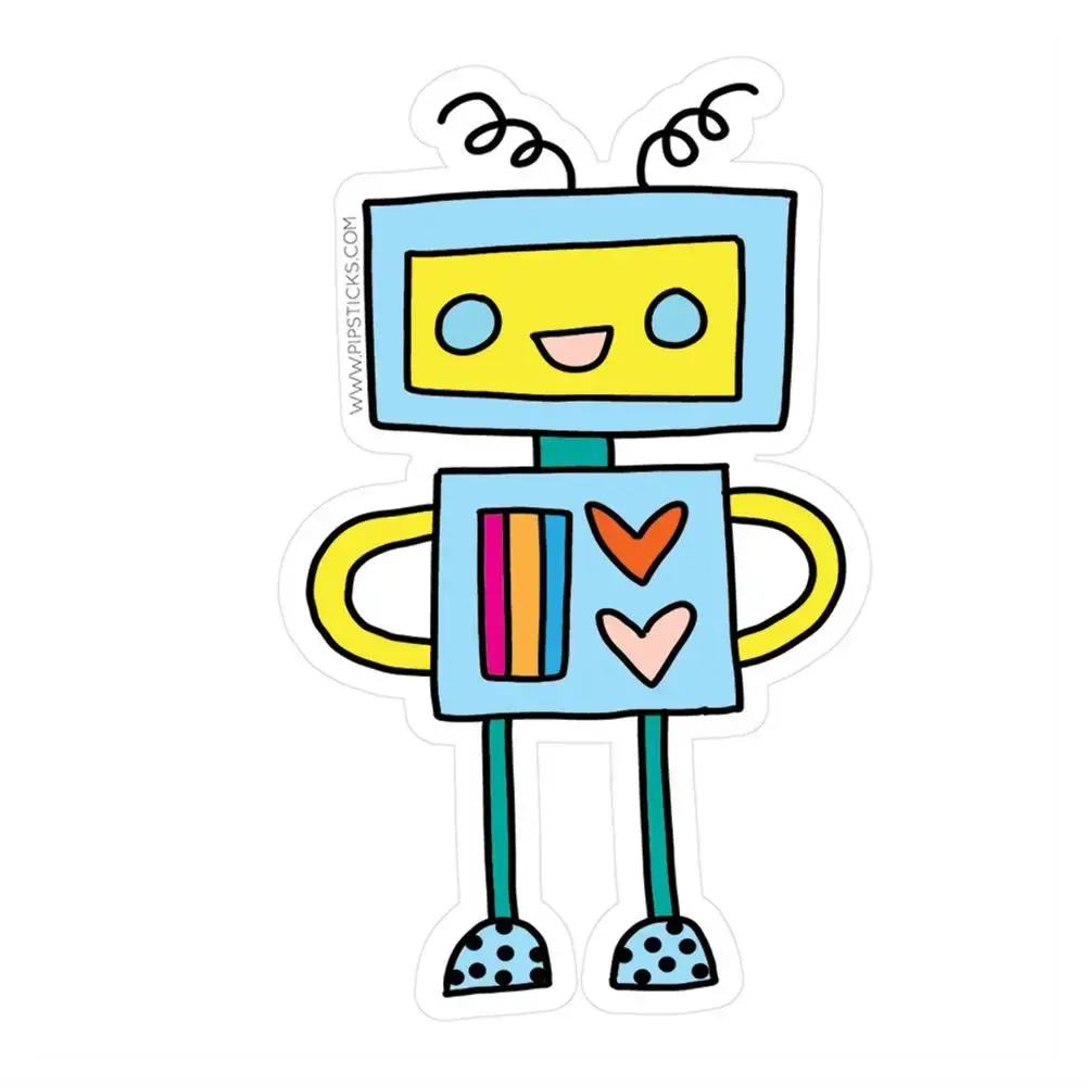Happy Robot Sticker