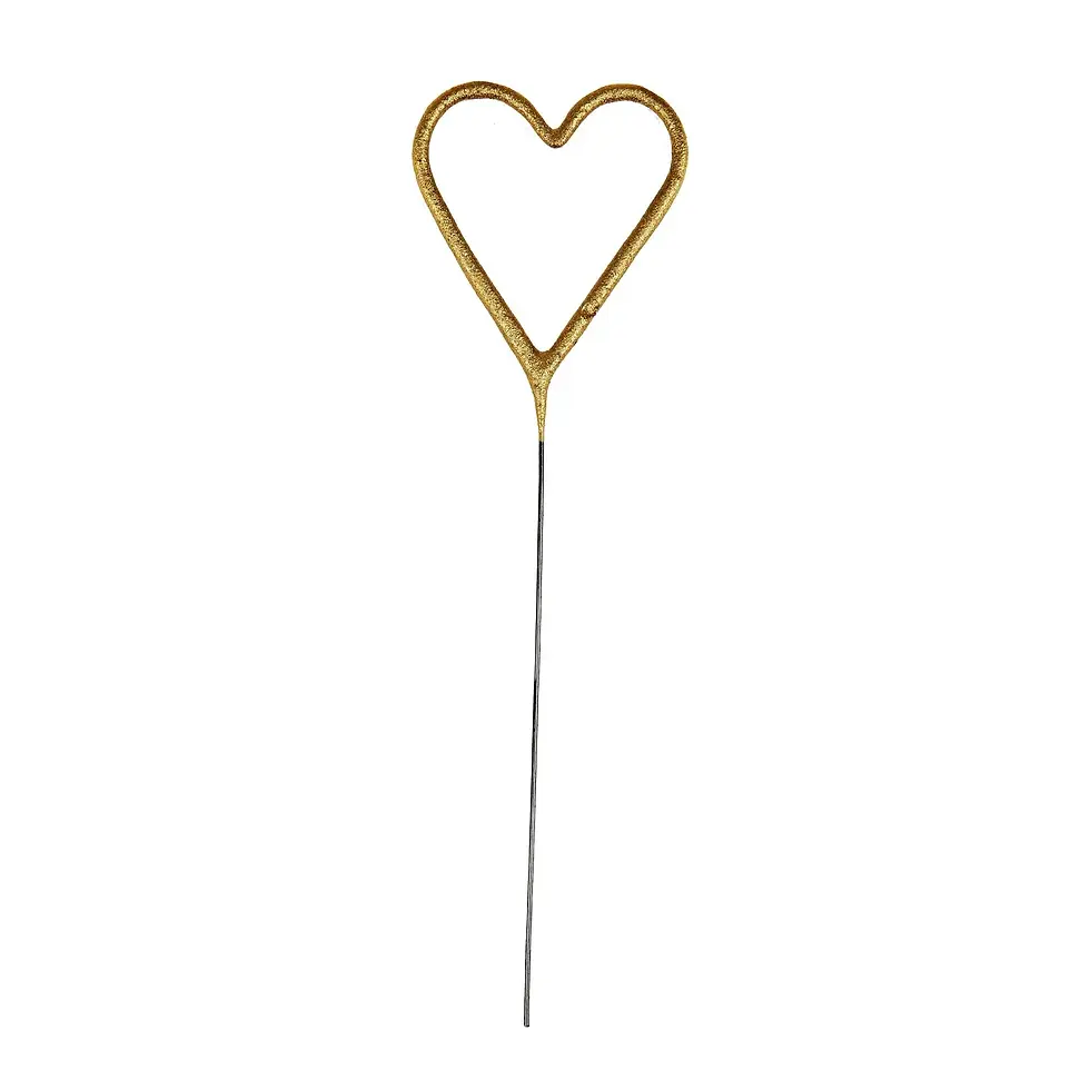Thumbnail: Gold Sparkler Heart Candle