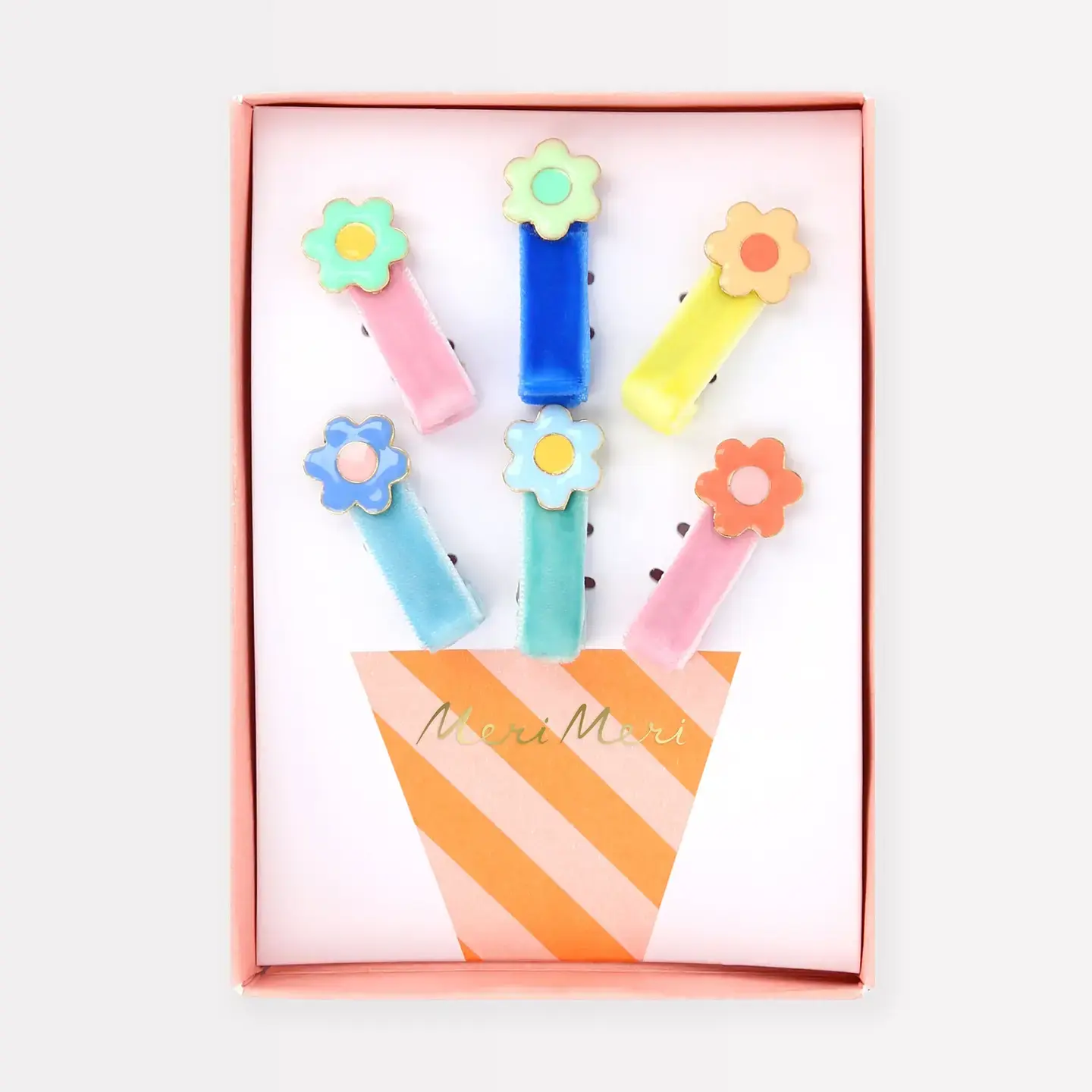 Enamel Daisy Hair Clips