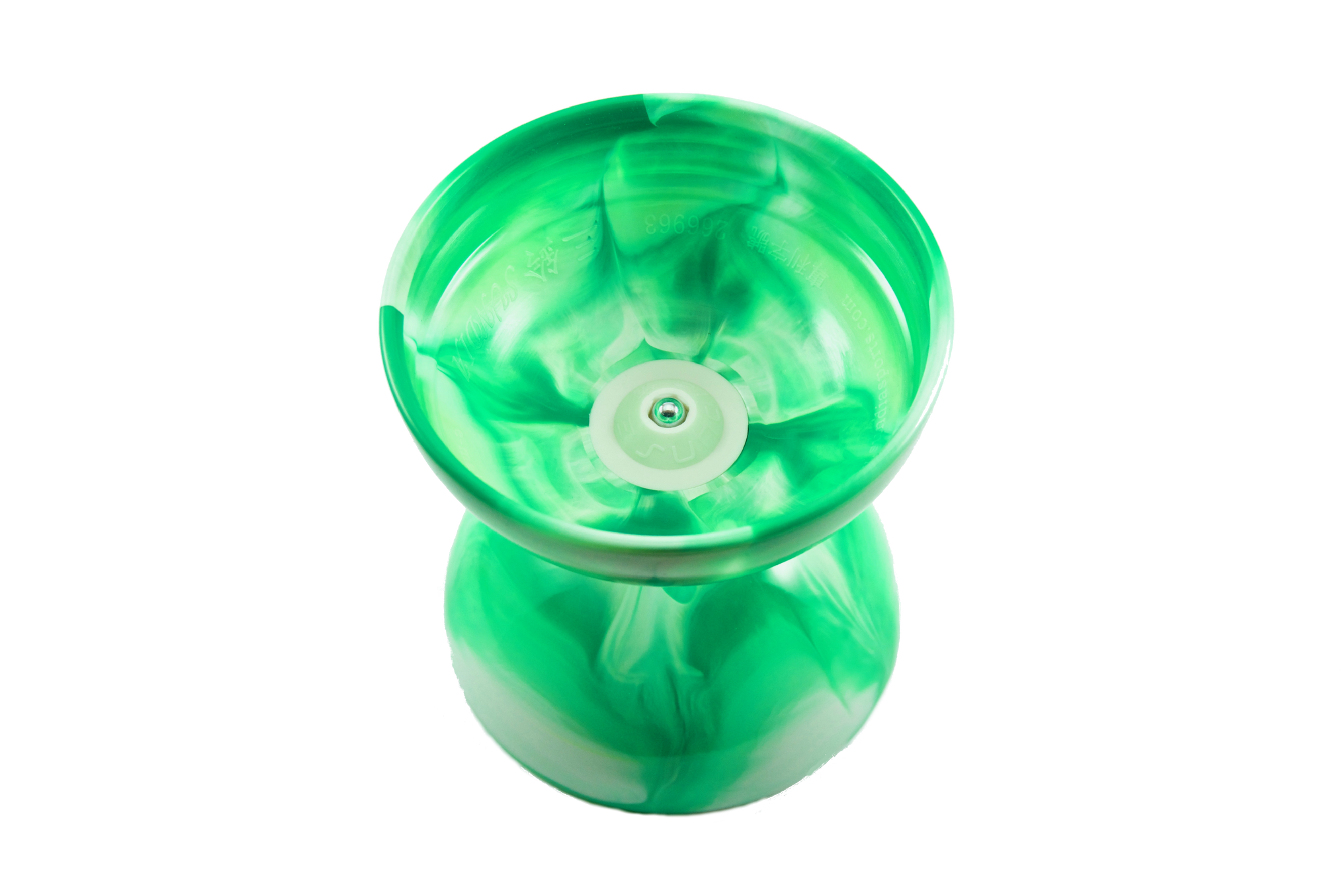 Sundia marble green fixed axle diabolo top view