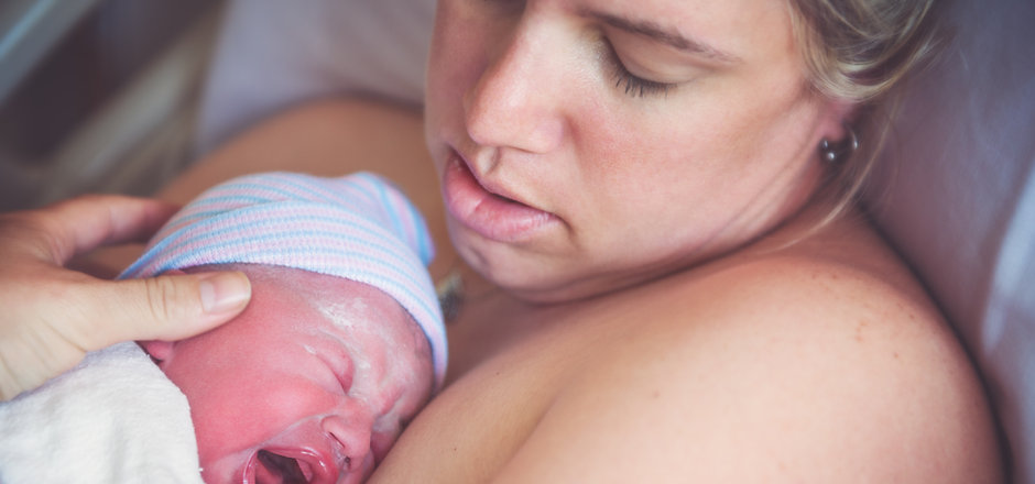 Newborn Baby with Mom