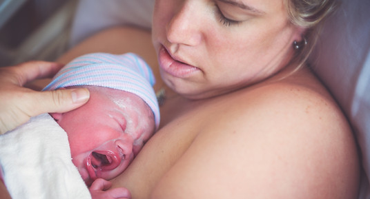 Newborn Baby with Mom