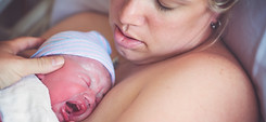 Newborn Baby with Mom