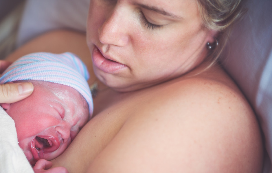 Newborn Baby with Mom