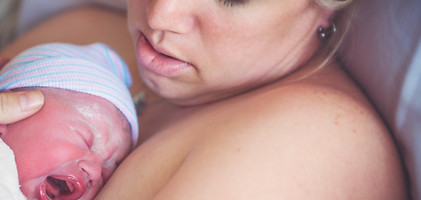 Newborn Baby with Mom