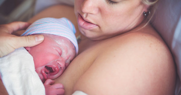 Newborn Baby with Mom
