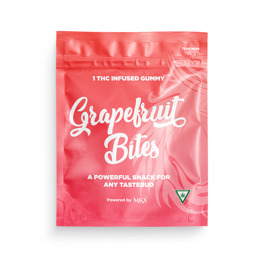 Grapefruit Bites by MKX Oil Co. THC Infused Gummy Edibles Fast