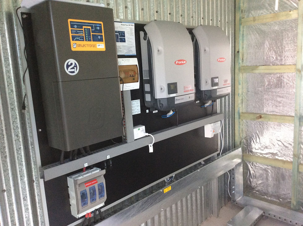 Typical off grid control pane;
