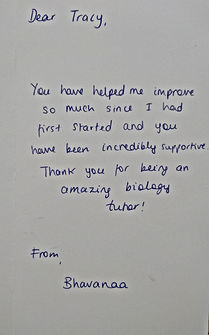 STUDENT THANKING TEACHER