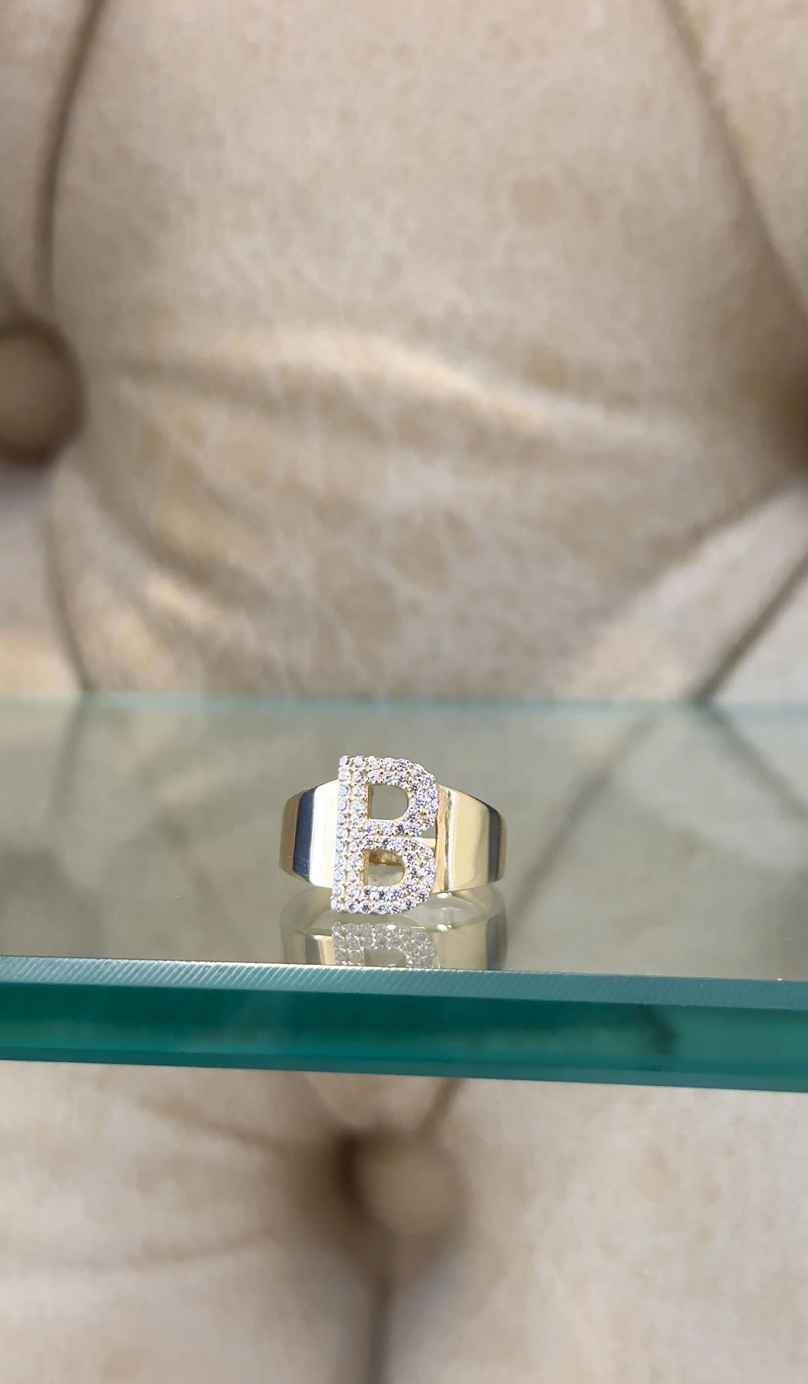 14 AYAR B HARFİ YÜZÜK