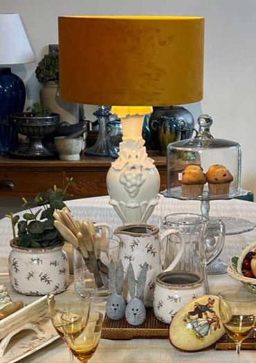 MANISES GLASED CERAMIC TABLELAMP SPAIN