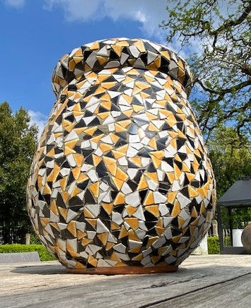 Thumbnail: DECORATIVE VASE / FLOWER POT IN CERAMIC WITH MOSAIC