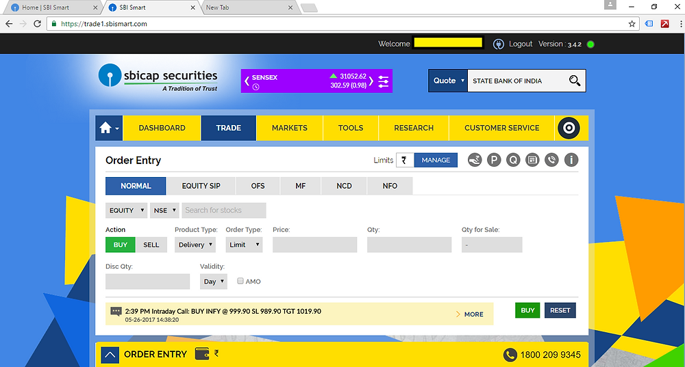 how to buy stocks using SBI demat account
