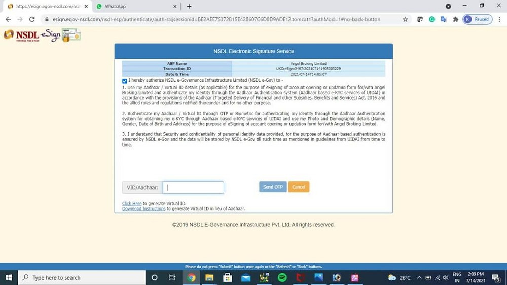 How to Open Demat Account at Angel Broking step 5