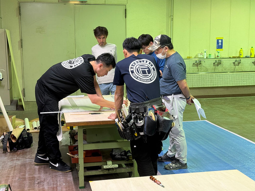 壁装技能検定試験練習会