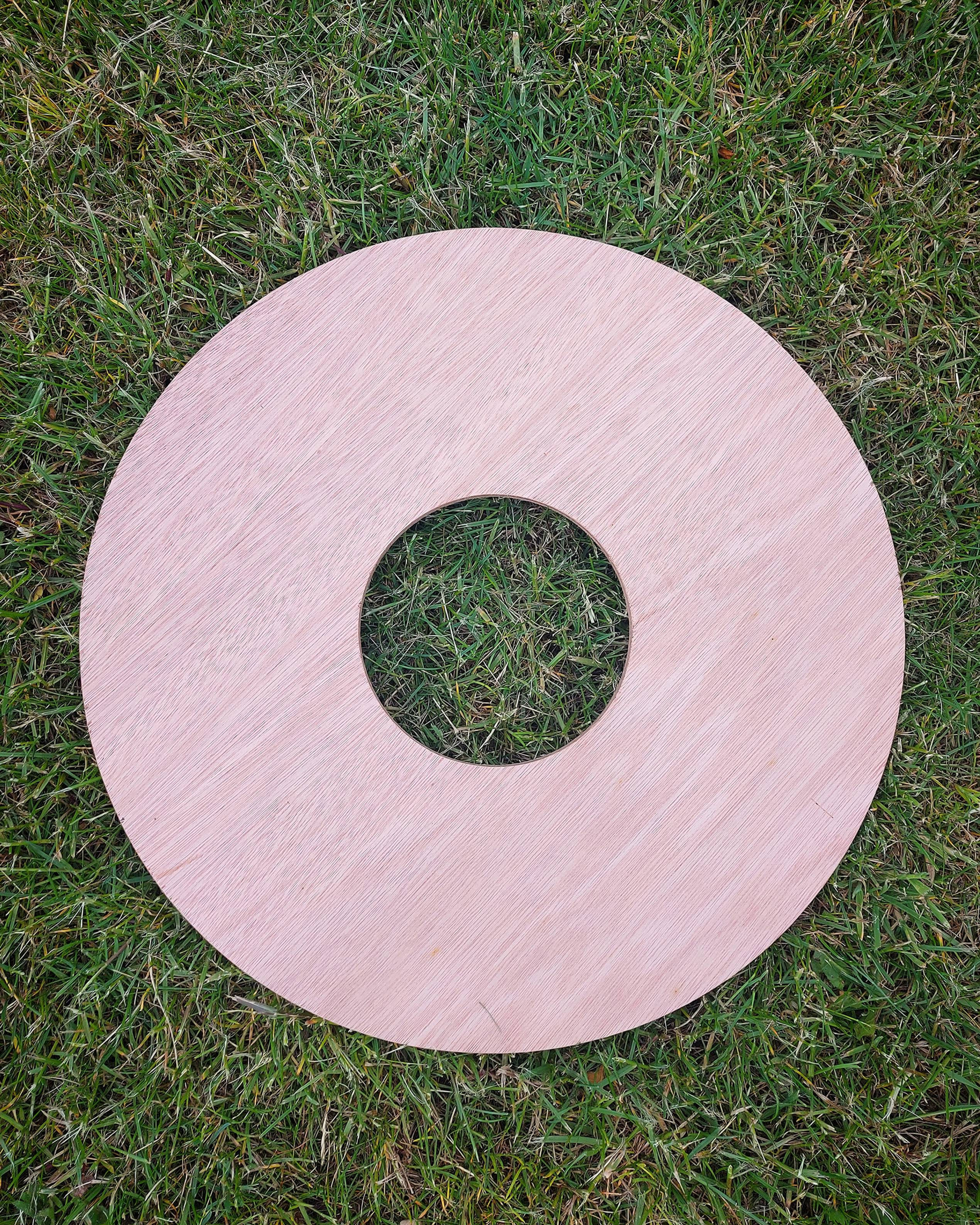 Round Wooden Shield Blank – 450mm / 18" Marine Plywood with Boss Cutout