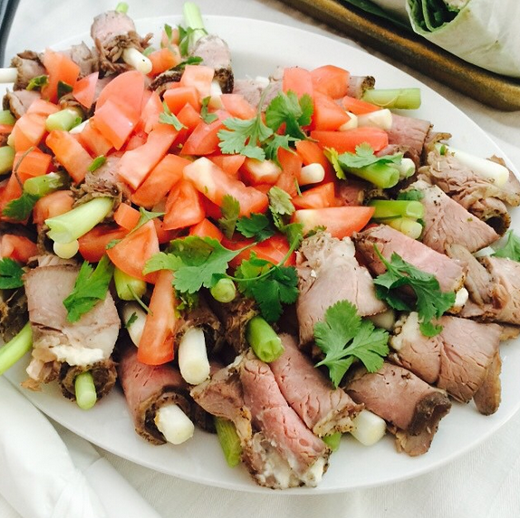 Roast Beef and Green Onions