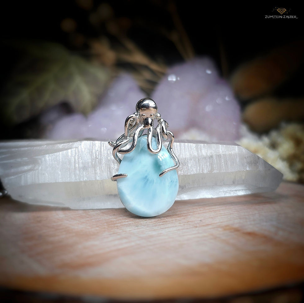 Miniaturbild: Anhänger | Oktopus - Larimar