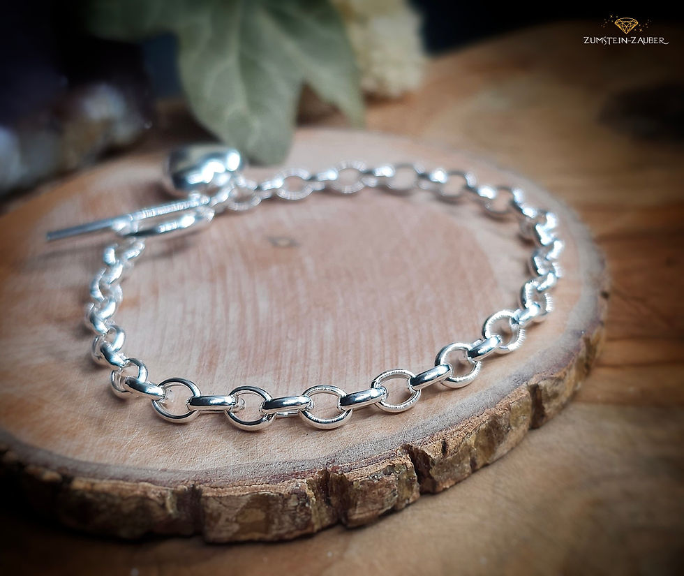 Miniaturbild: Armband - Oval mit Herz | Silber 925