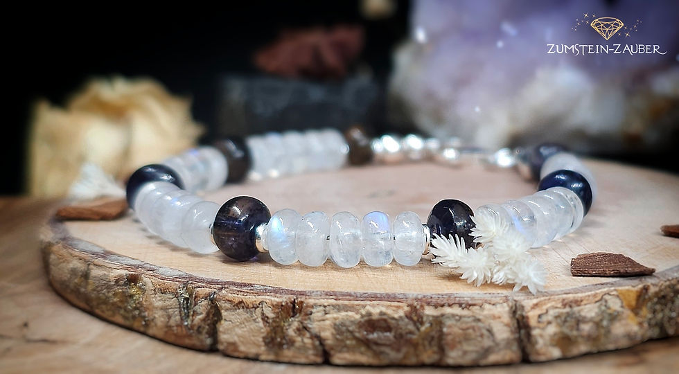 Miniaturbild: Armband - Weisser Labradorit & Iolith