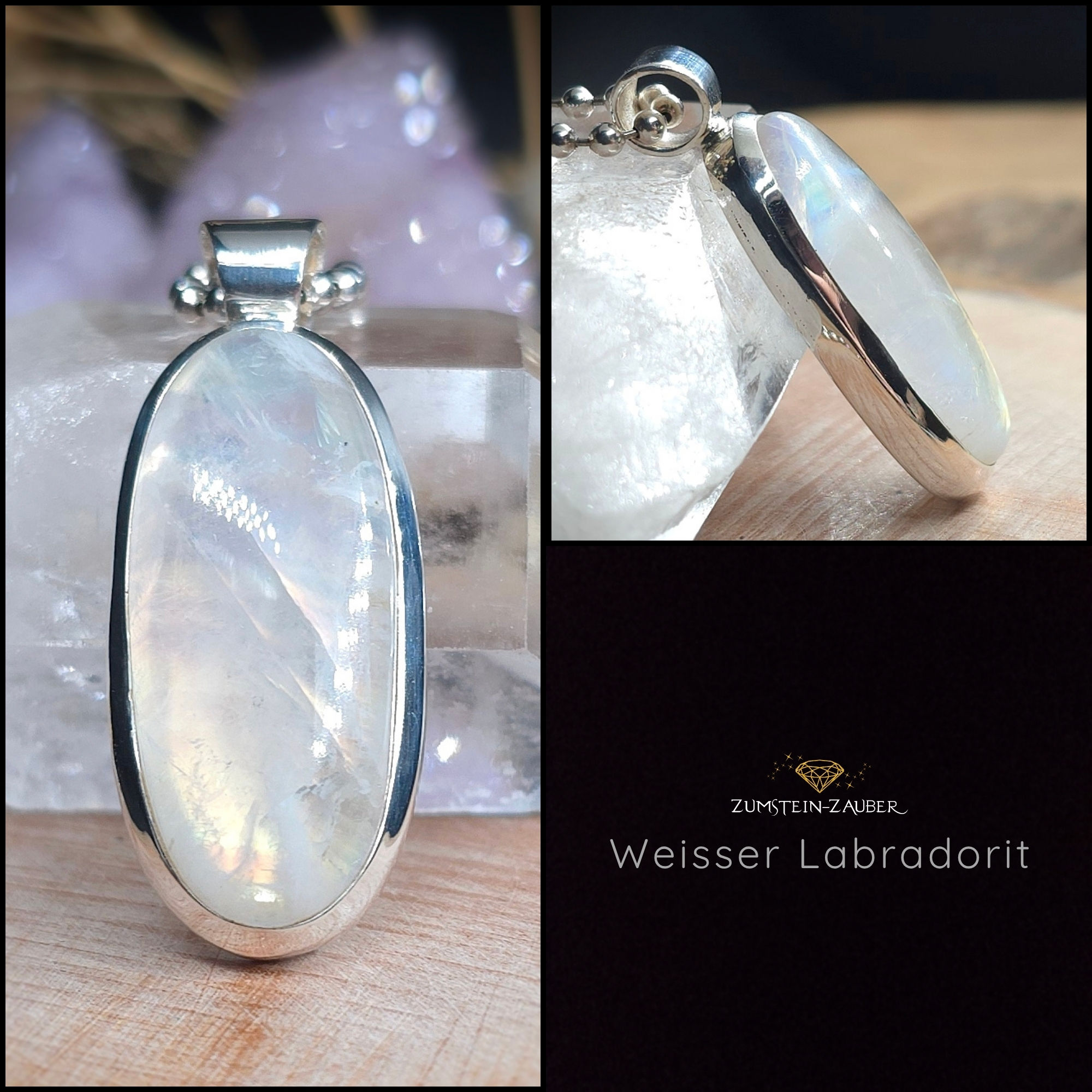 Anhänger | Unikat - Weisser Labradorit