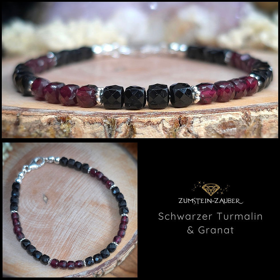 Armband schwarzer Turmalin und Granat