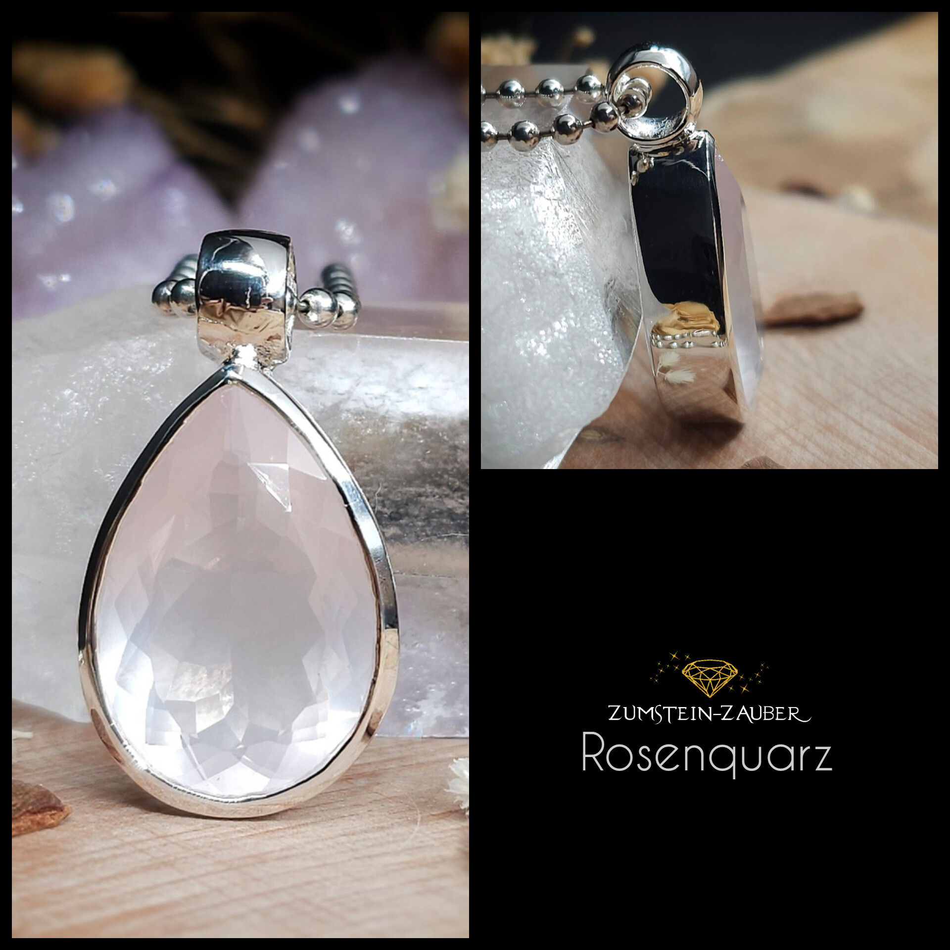 Anhänger - Rosenquarz