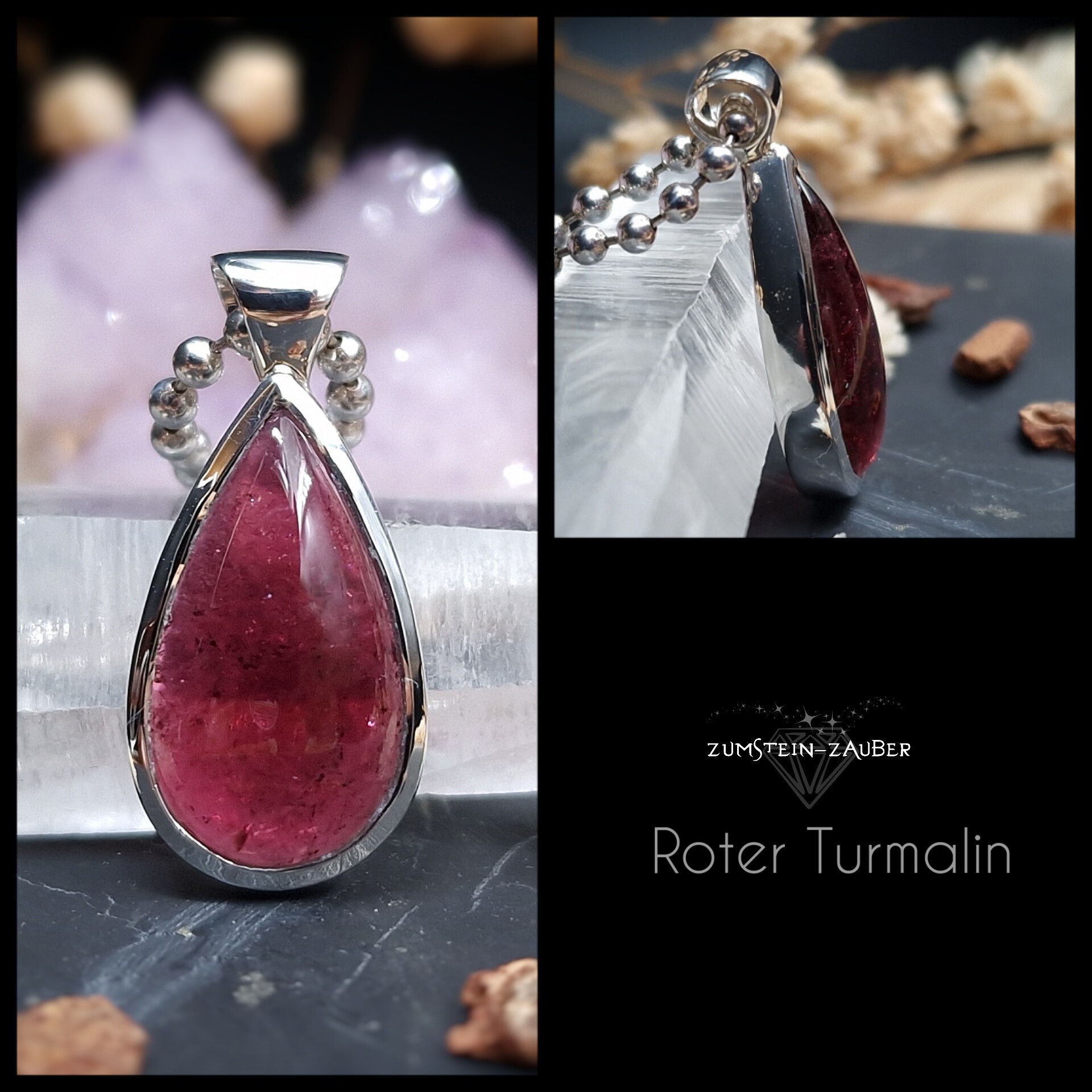 Anhänger - Roter Turmalin