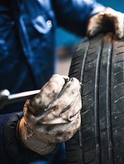 Tire Maintenance Closeup