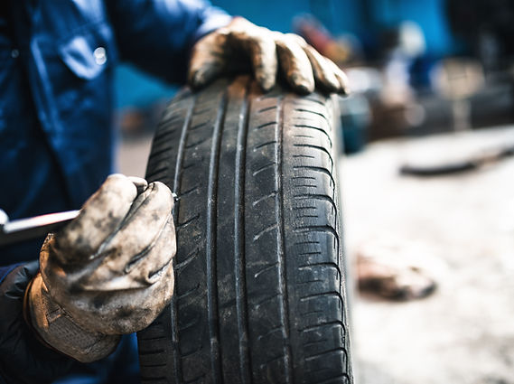 Tire Maintenance Closeup