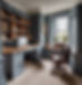 home office, painted with wood worktops in a luxury traditional style, uk victorian.