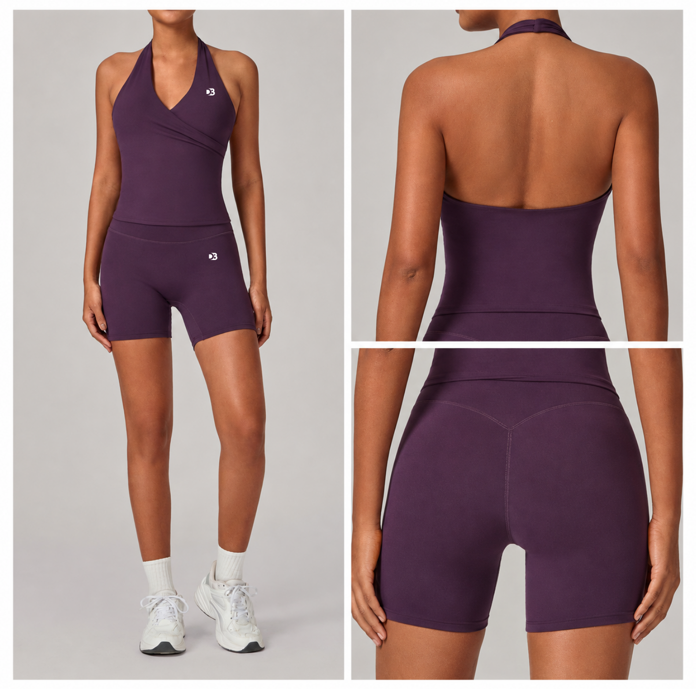 This plum-purple matching activewear set