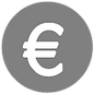 Gris Circulaire Euro Sign