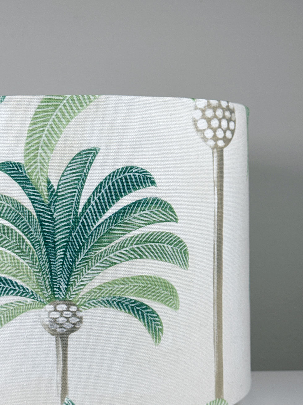 Thumbnail: Palm tree pattern green lampshade