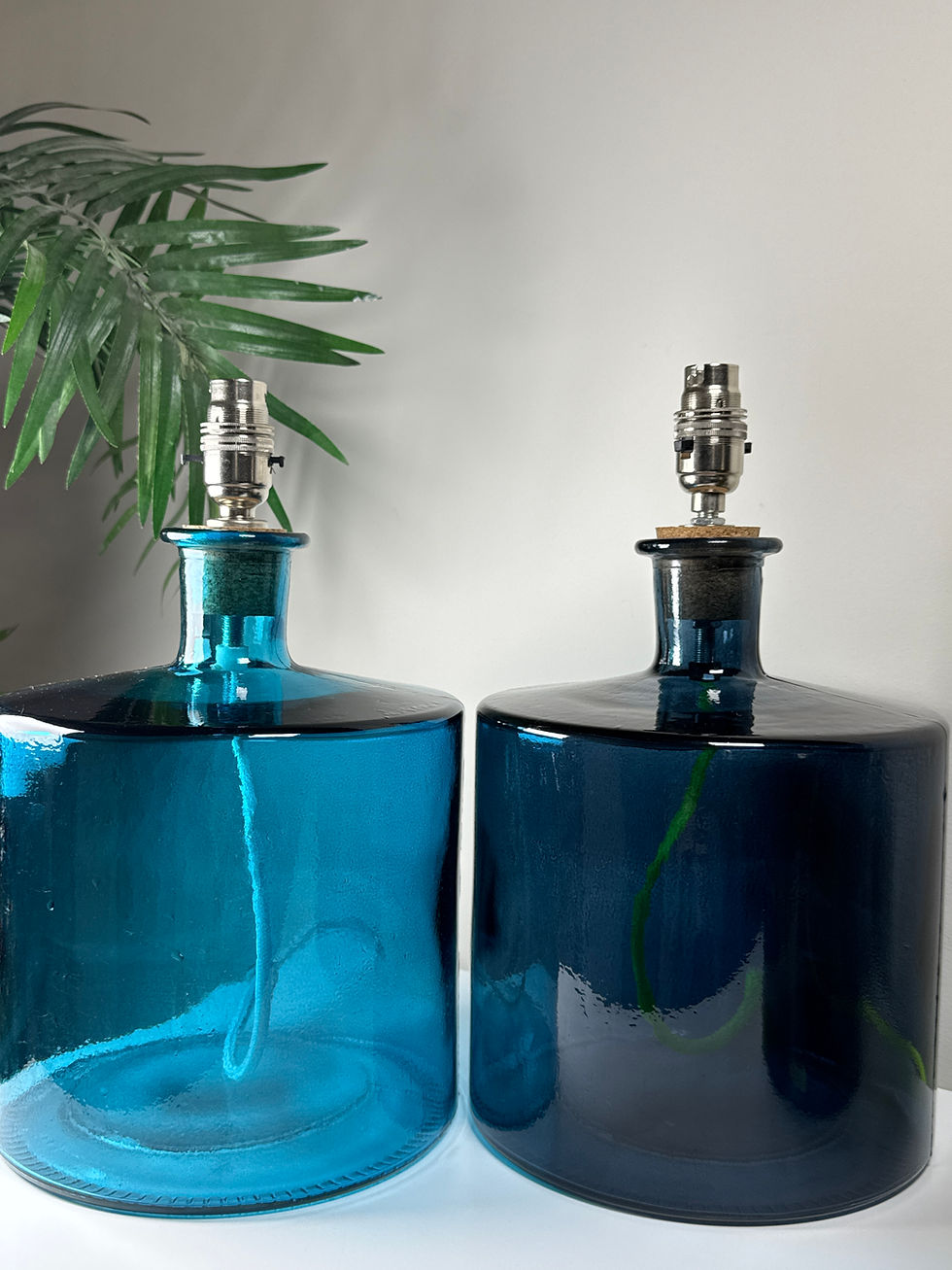 Thumbnail: Bo Ocean Blue Recycled Glass Lamp Base