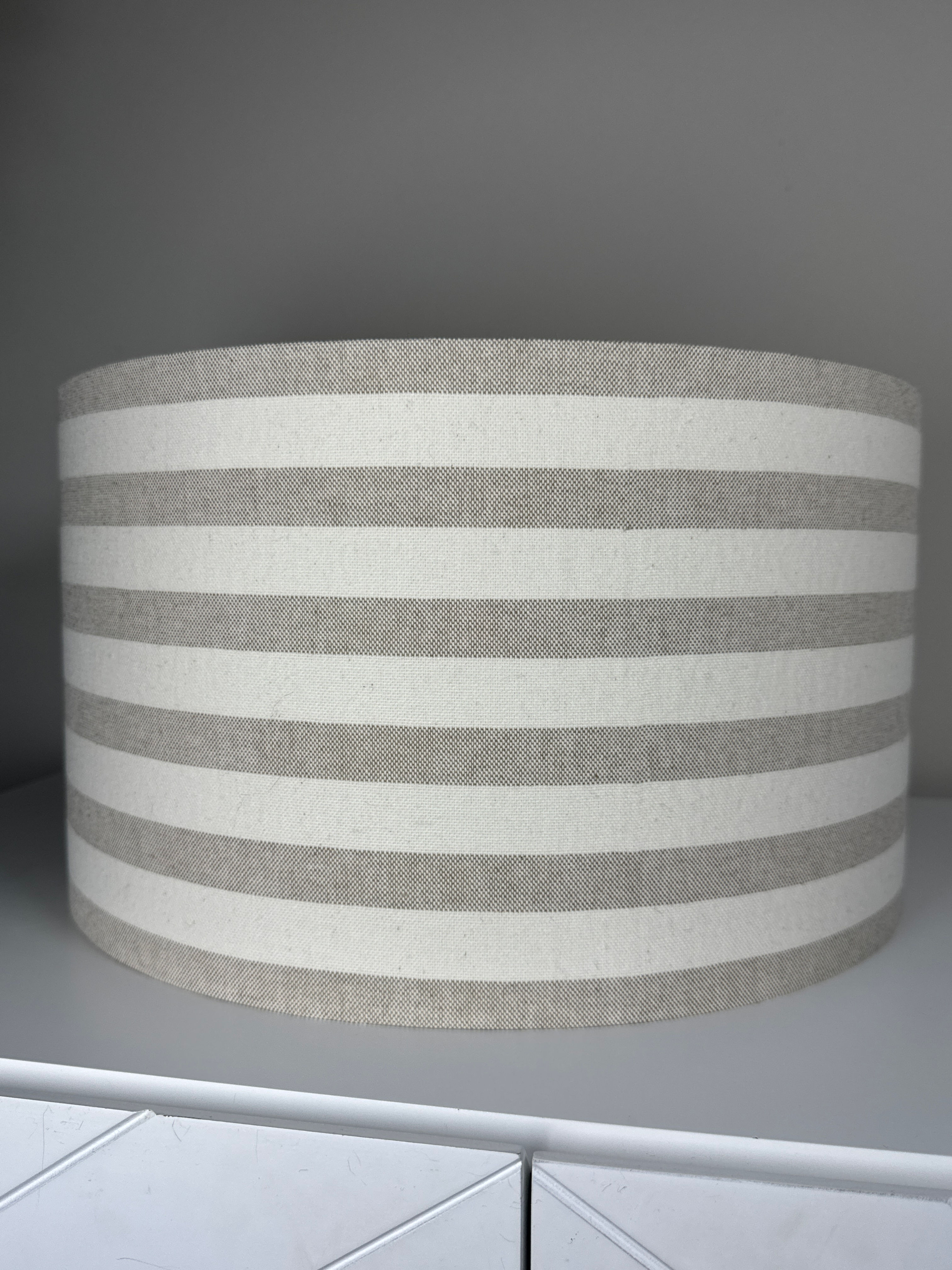 Sand & Natural Linen Stripe Lampshade